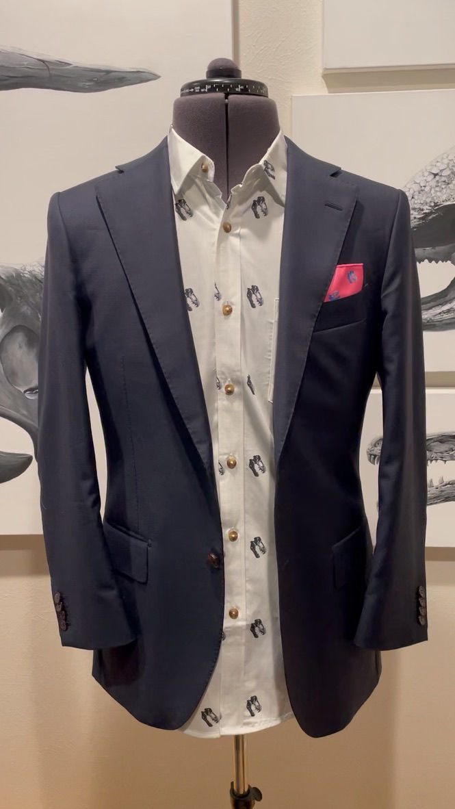 Thumbnail: Pink T-Rex Skull Pocket Square