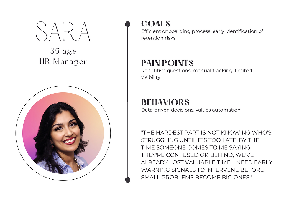 User experience persona en español para entrevista de usuario minimalista elegante con fot