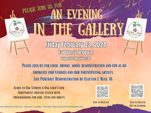 Optometrist Artist Offers a Clear Vision for a New Arts Center in Oak Lawn, IL; One-year Anniversary Fund-raiser on Friday, 2/23/24, 7-10 PM