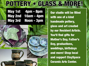 May 1-3, 2026 SPRING SALE at the ClaySpace Ceramic Arts Center in Lisle, IL