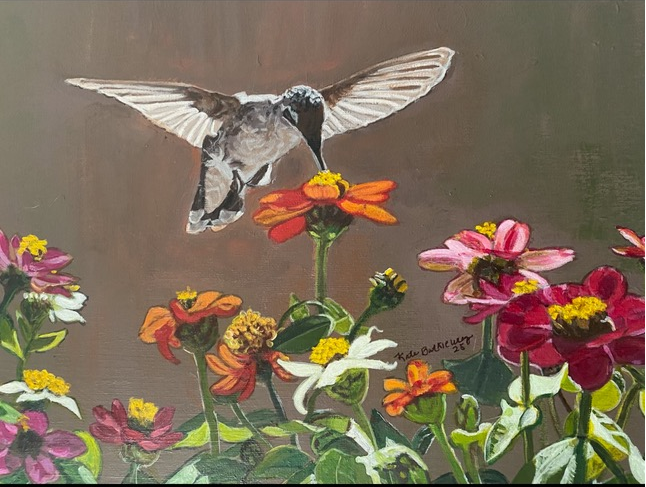 Flutter & Flourish acrylics 11x14 $180.00