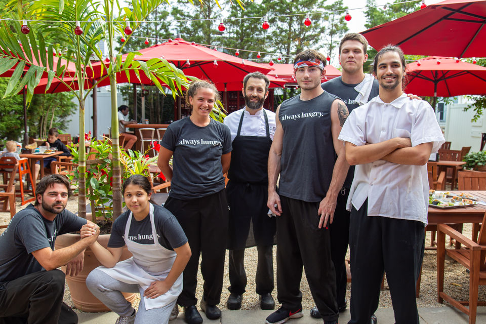 Culinary Team at Daddy O in the run garden