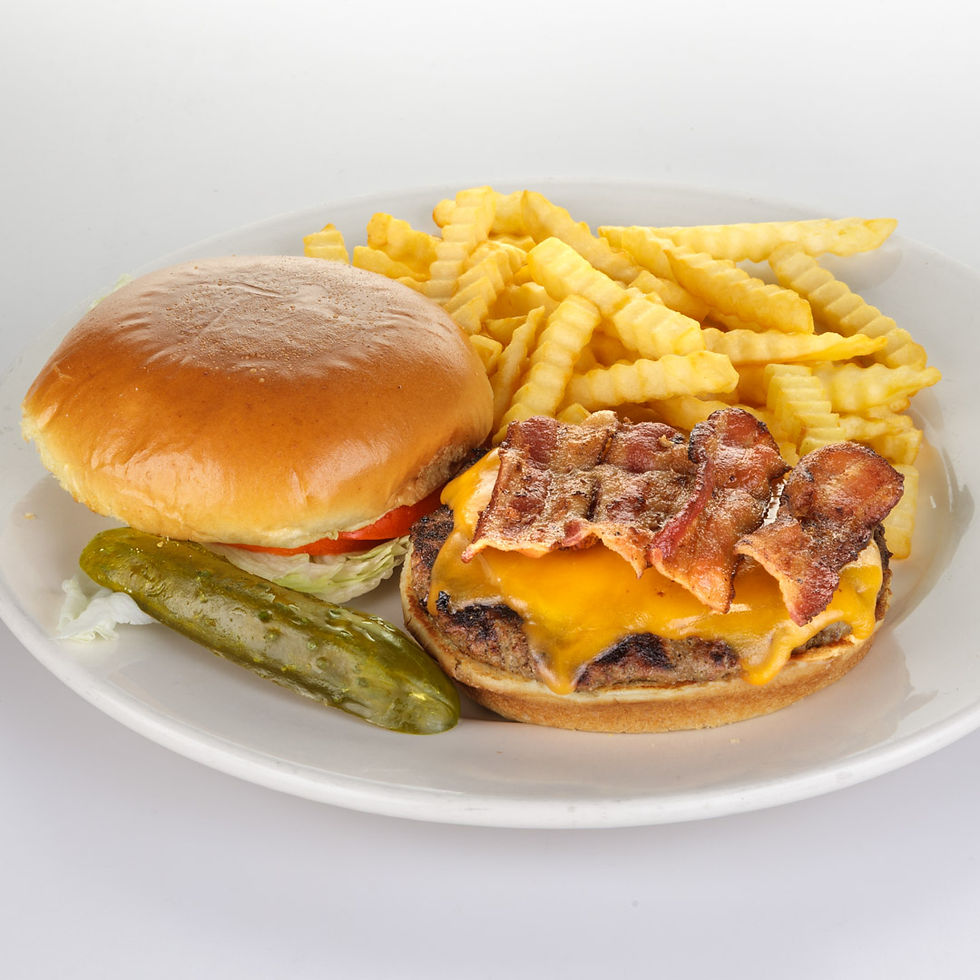 Topped with bacon and cheddar.