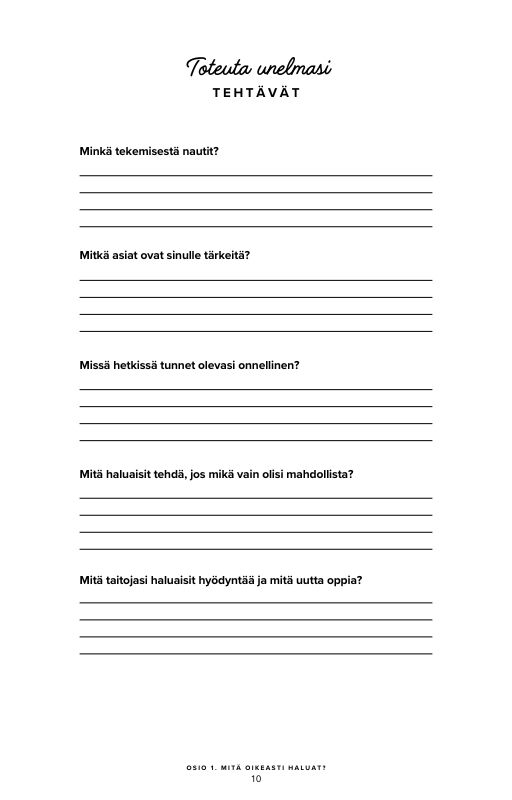 Thumbnail: Toteuta unelmasi -e-kirja