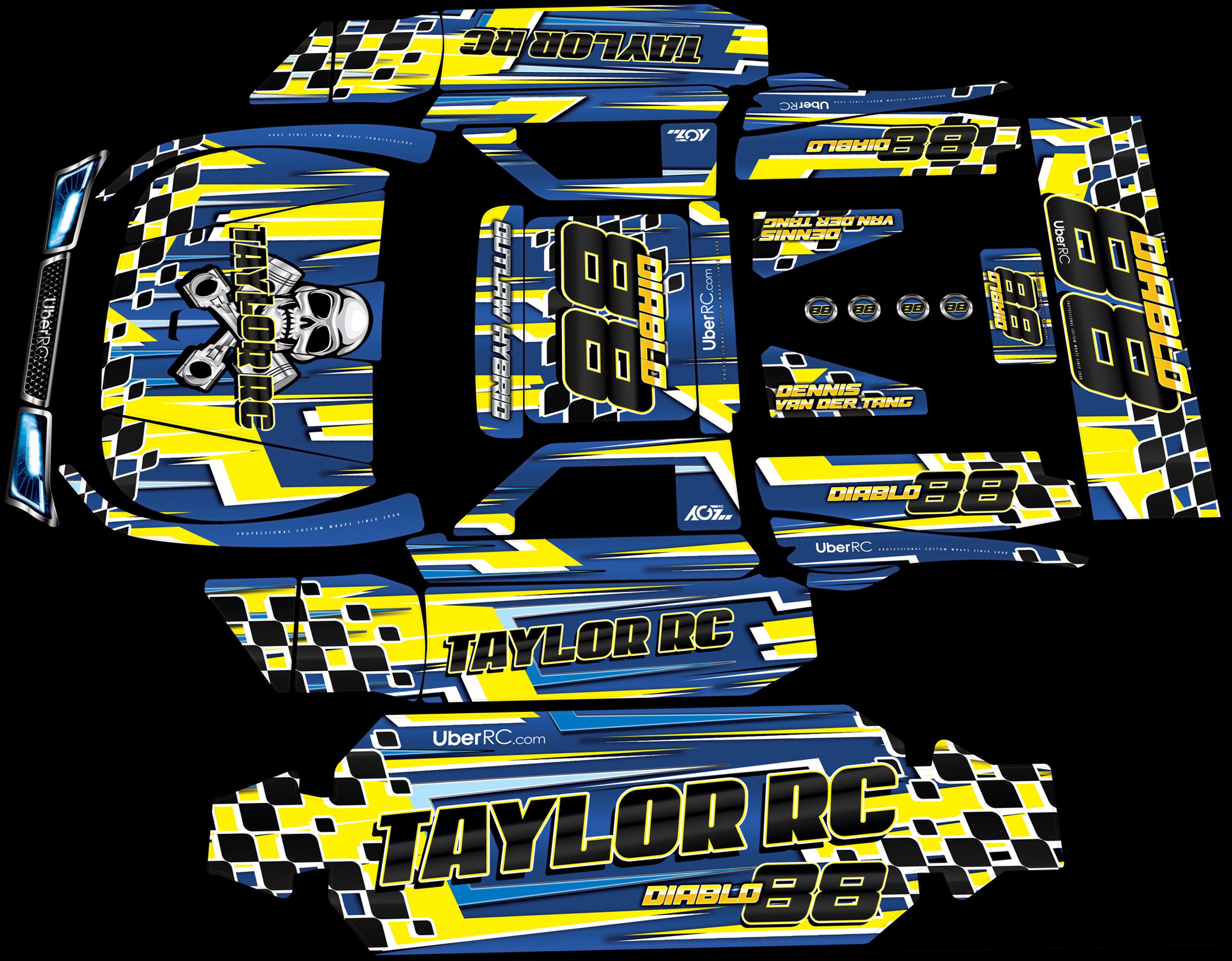 Losi 5T - 30 Deg Shell Custom HiTac Wrap Service