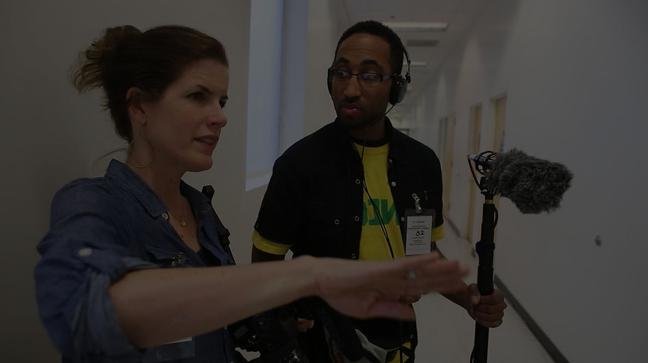 Annelise directing a documentary video production