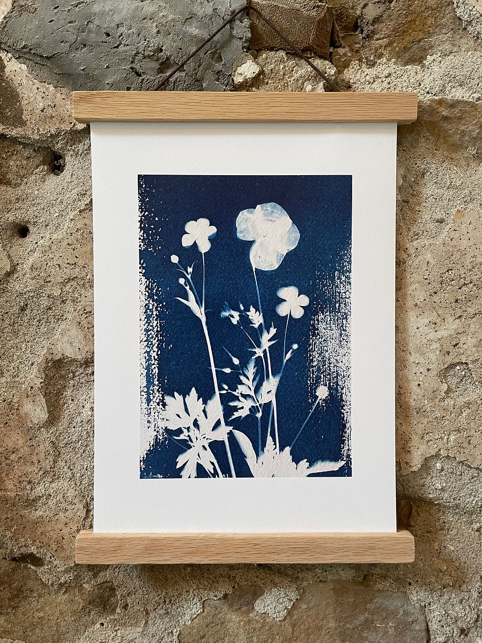 Lisa Howard Indigo Studio Cyanotype Poppy Meadow Edition Print Lancashire