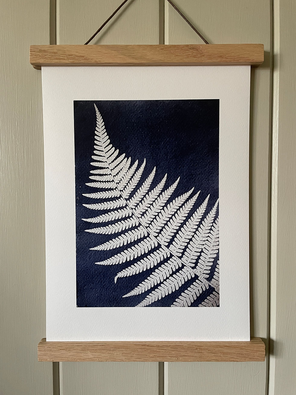Thumbnail: Edition print from original fern cyanotype by artist Lisa Howard