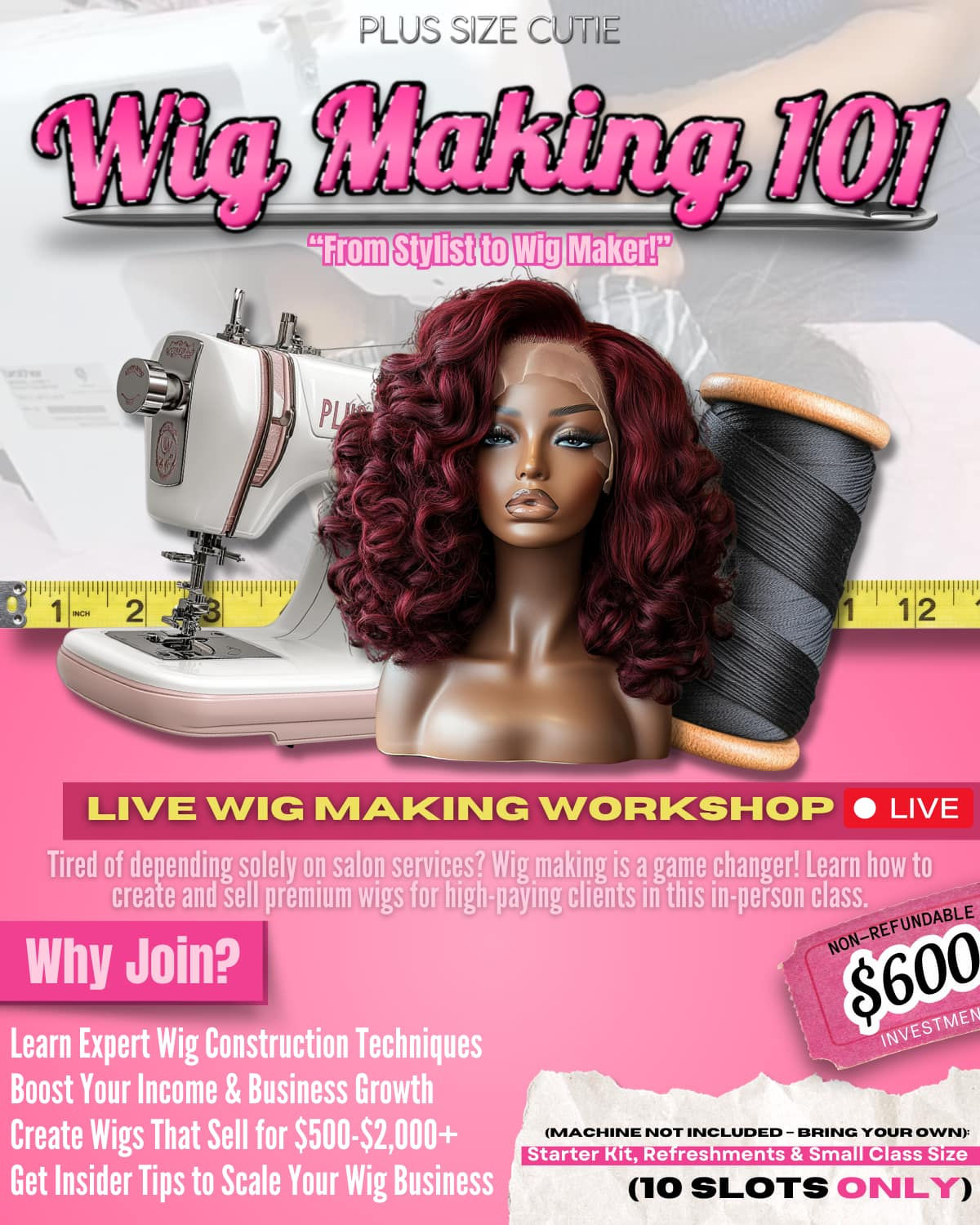 Wig Making 101 In Person Class