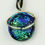 Thumbnail: GoldGreen Metallic Crinkle Small Pendant