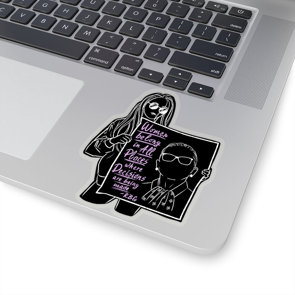 Thumbnail: Ruth Bader Ginsburg- Women Belong sticker- black