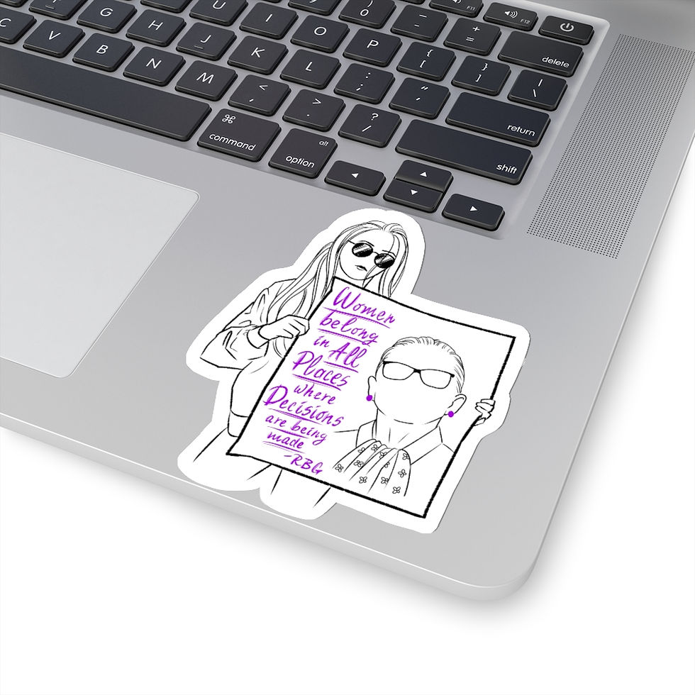 Thumbnail: Ruth Bader Ginsburg- Women Belong sticker-white