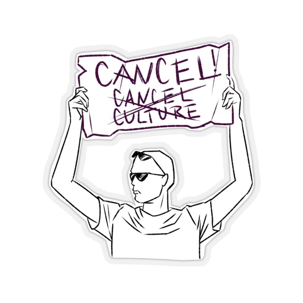 Cancel Cancel Culture sticker- white