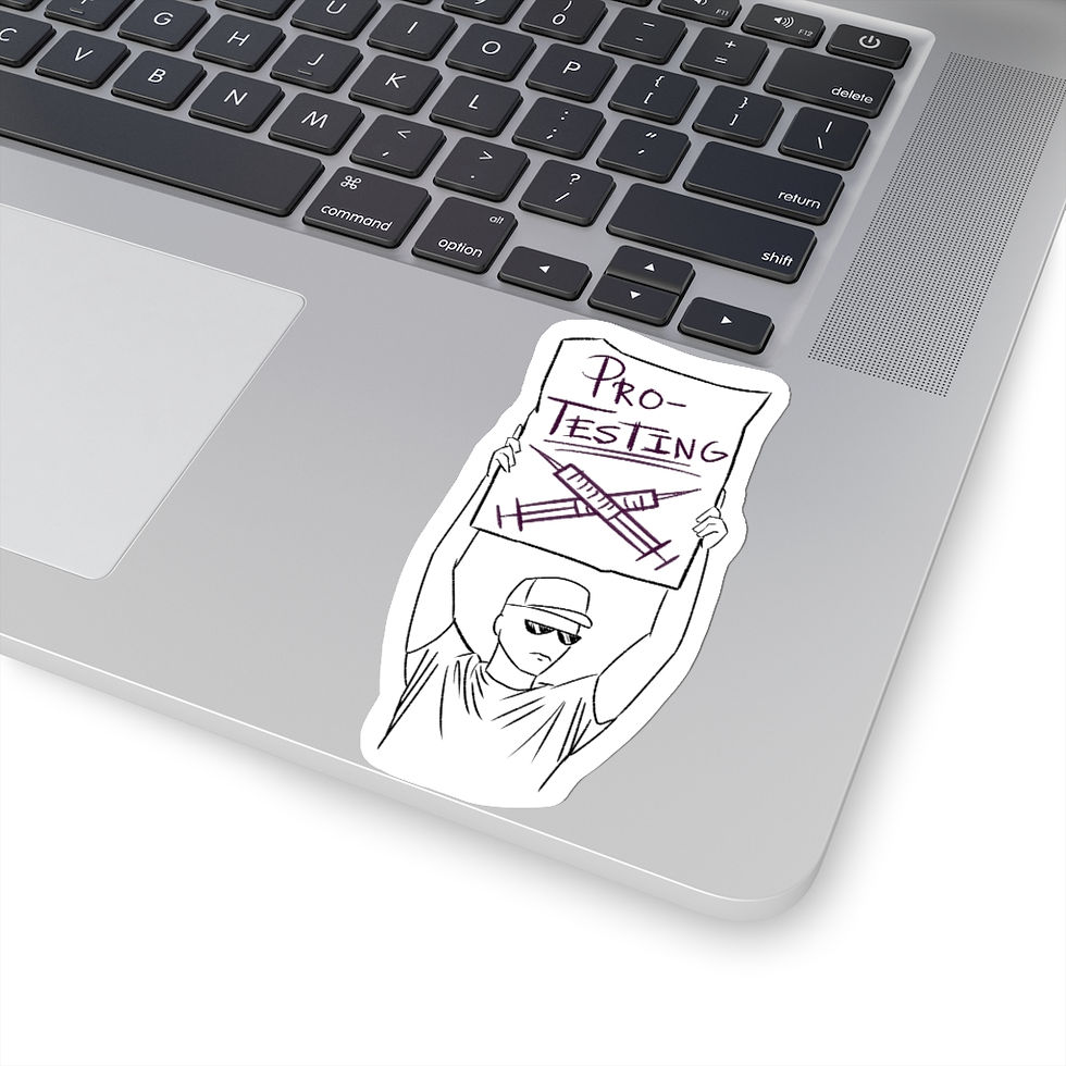 Thumbnail: Pro-Testing sticker- white