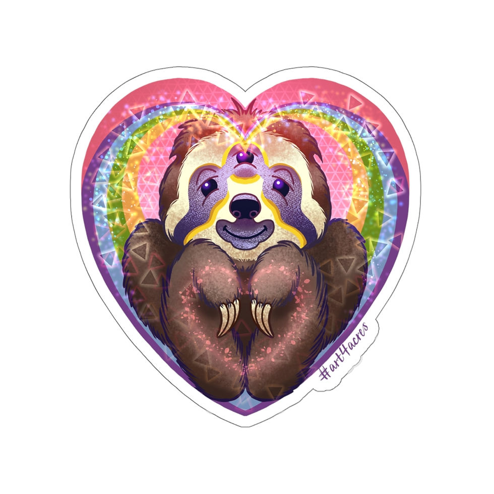 Thumbnail: TripleVision Rainbow Sloth Heart