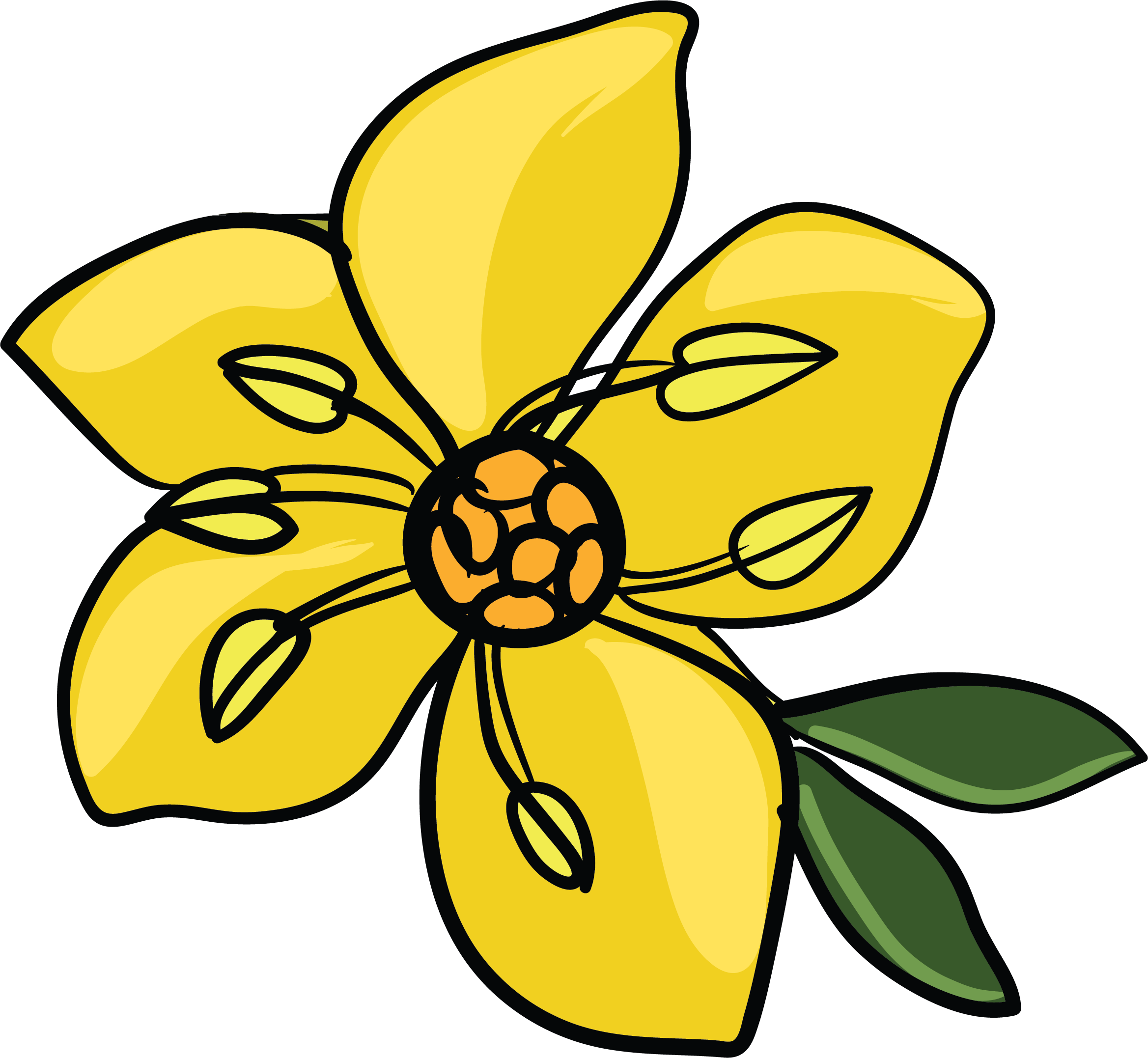 Bright Yellow Flower 2.png
