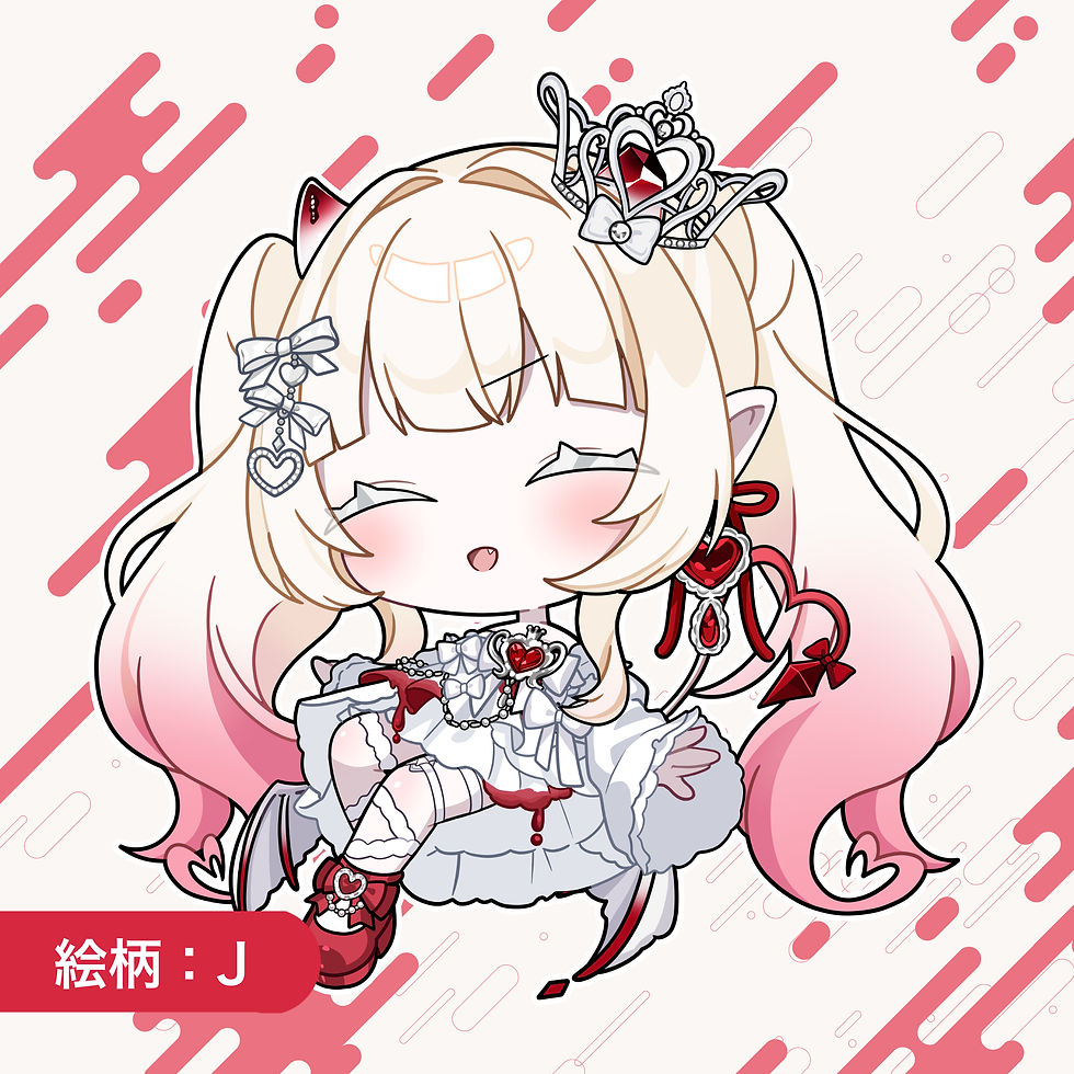 サムネイル： VTuber『枯亞みぁ』｜ダイカットクッションセット（アクキー・直筆チェキ）