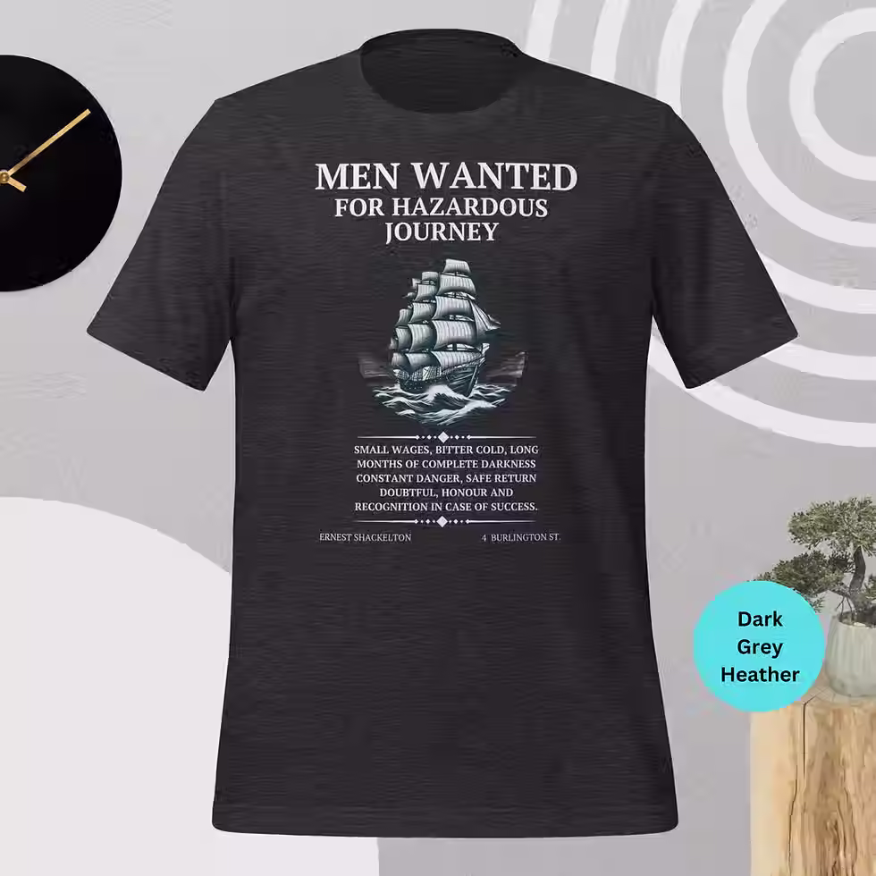 Thumbnail: Men Wanted T-Shirt: Sailing Ship Graphic, Soft Cotton Tee
