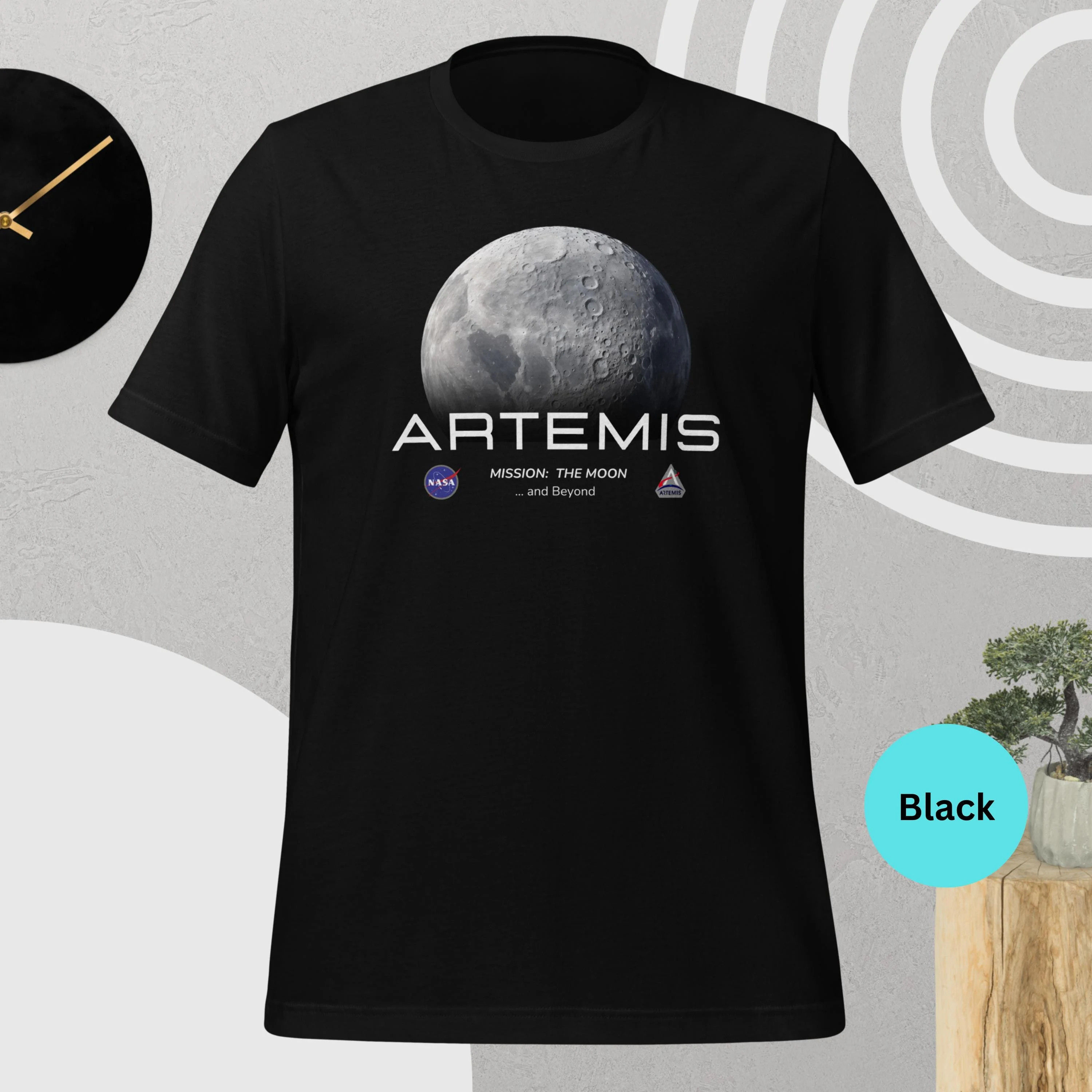 NASA Artemis Mission T-Shirt: Moon Graphic Unisex Tee