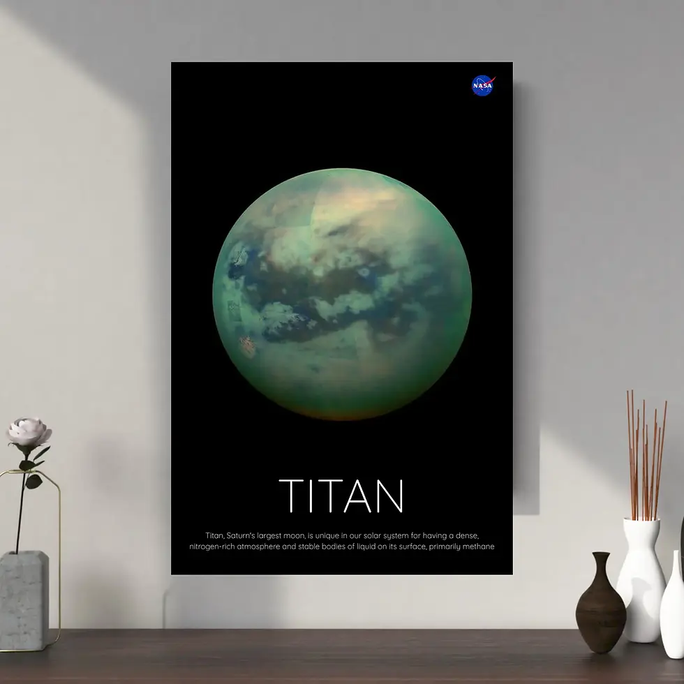 Thumbnail: Titan Moon Poster: NASA Space Exploration Art Print