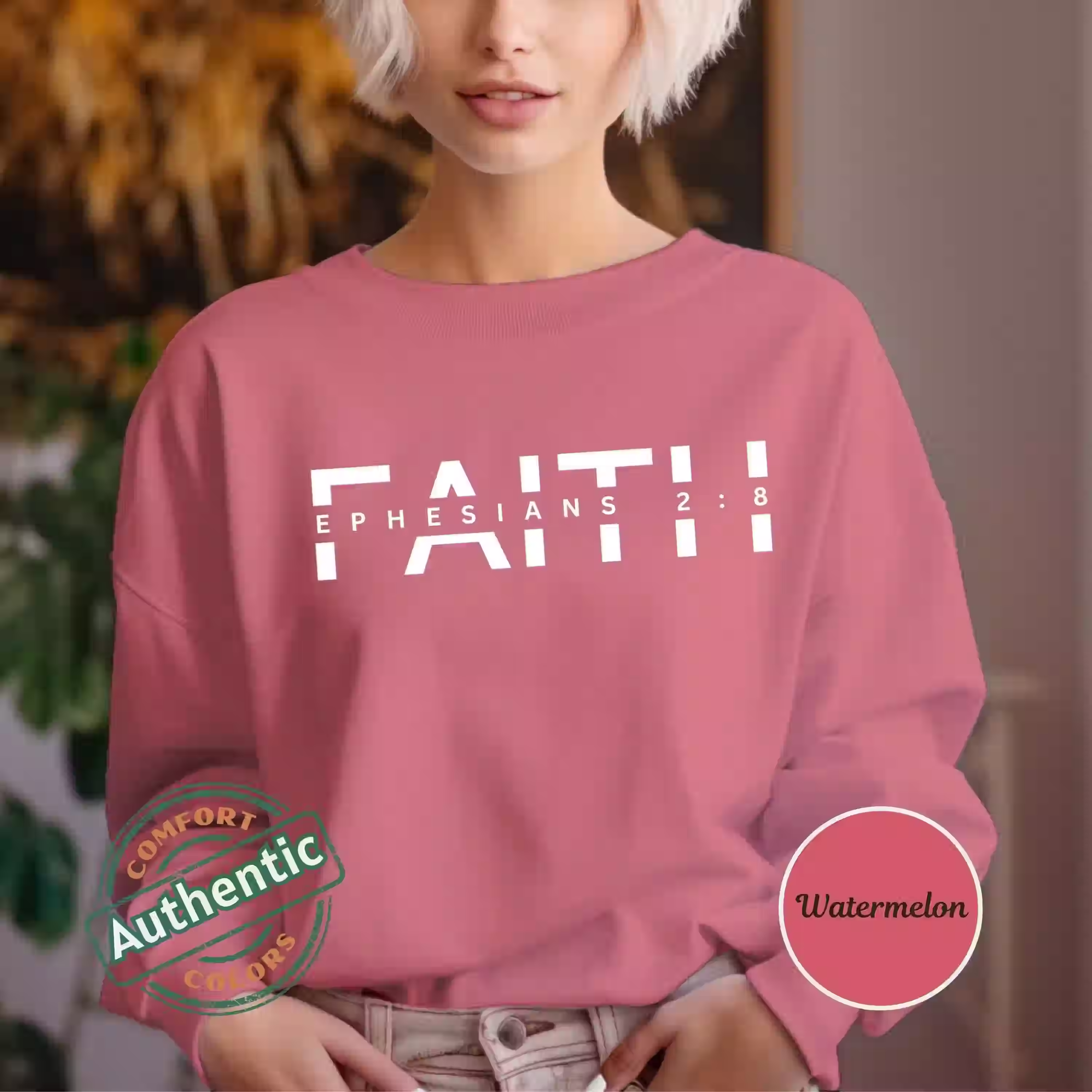 Comfort Colors "Faith" Shirt: Bible Verse Christian Tee