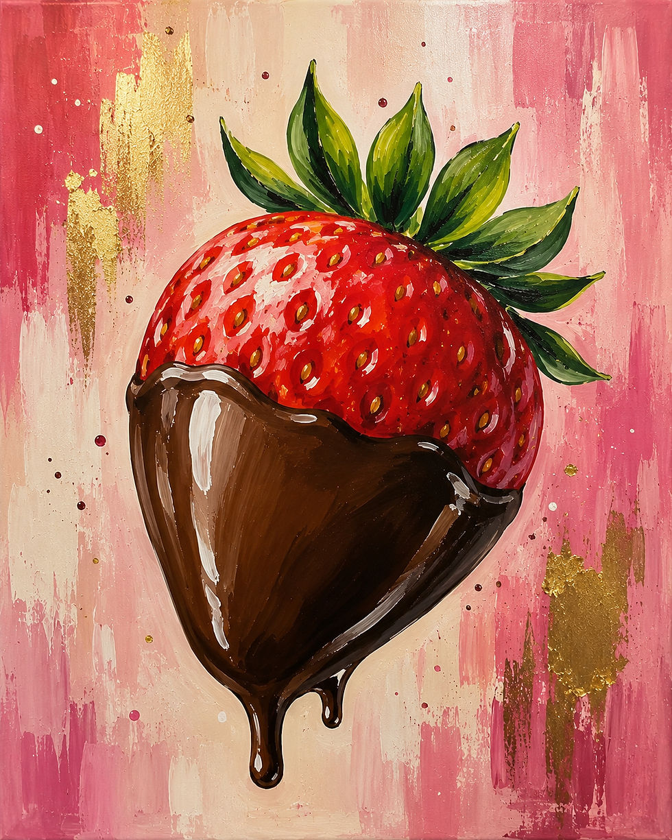 🍓 Oops, I Dipped It Again! Chocolate Strawberry Paint & Sip