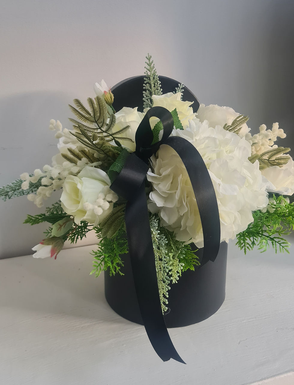 Thumbnail: White Hydrangea Hat Box