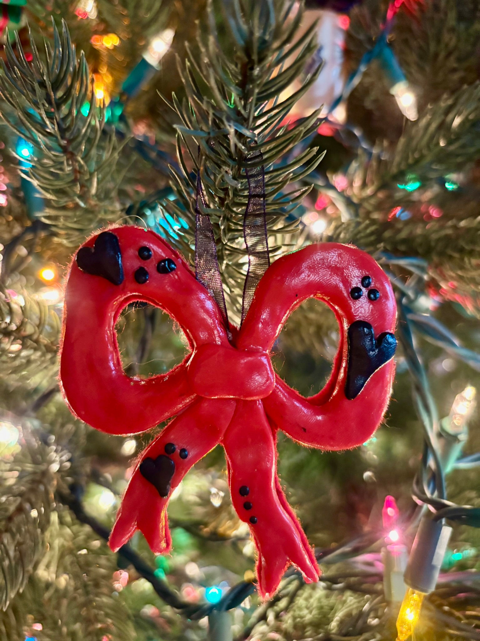 RED Bow ornament