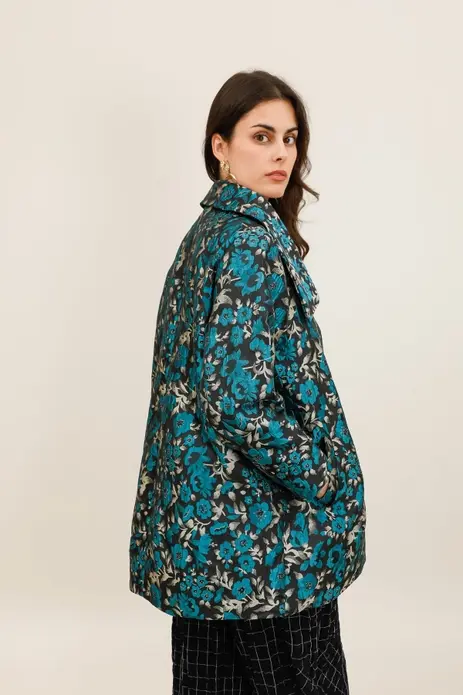 Μικρογραφία: Σακακι μπροκαρ φλοραλ  oversized
