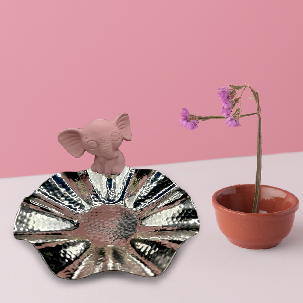 Silver Plated Elephant Platter