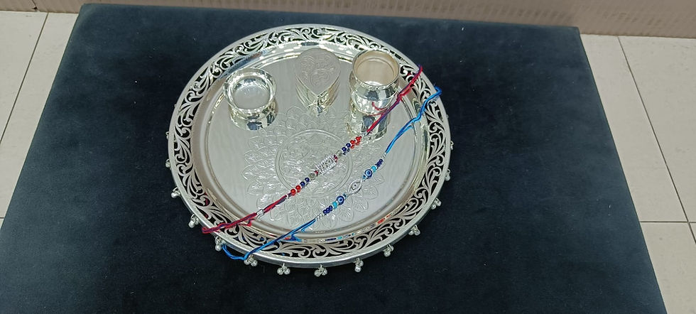 Heirloom Rakhi Pooja Silver Thali