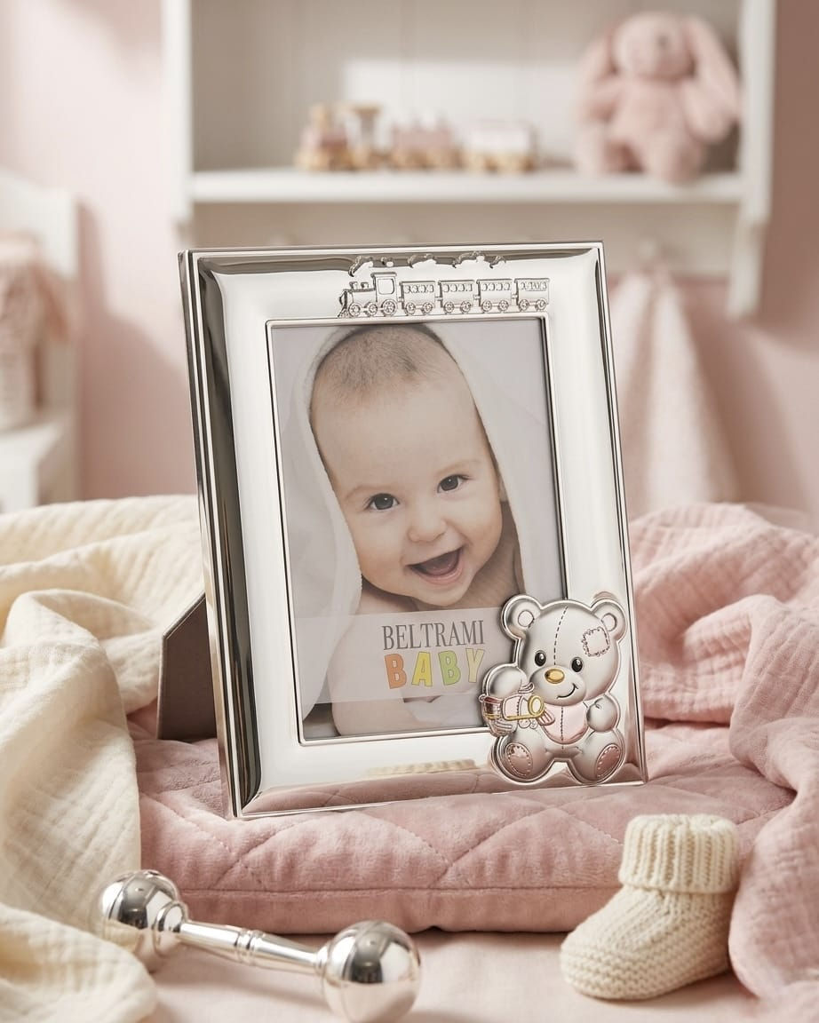 The Teddy Hug Silver Plated Photo Frame