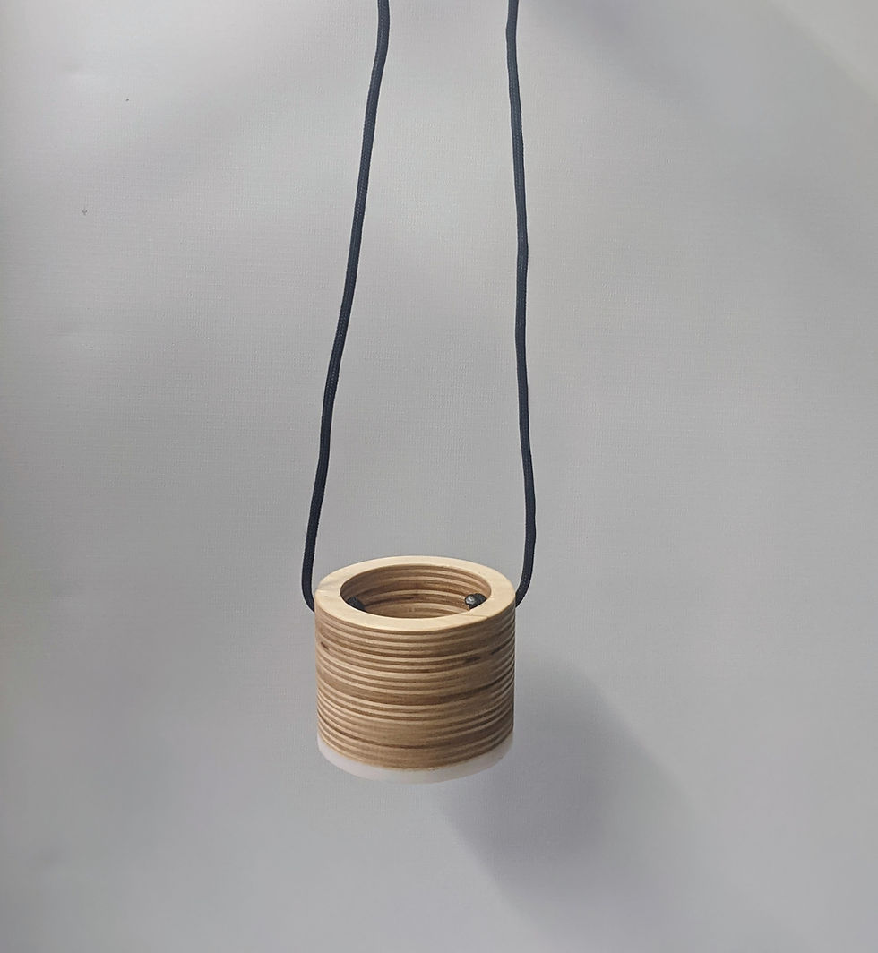 Thumbnail: Hanging Plywood Planter Resin Bottom