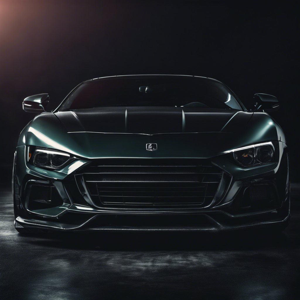 close up front view on sport car, clean dark background.jpg
