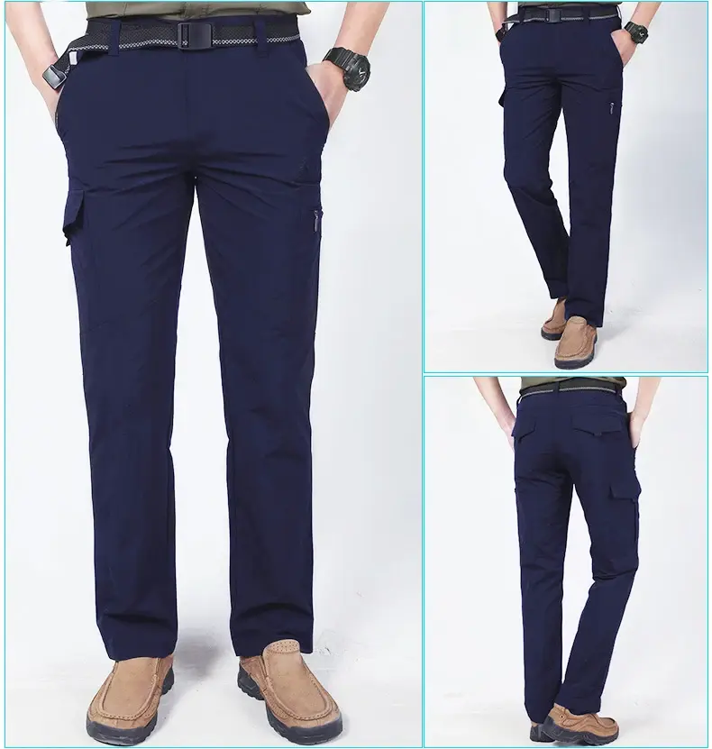 Thumbnail: Straight Cargo Pants Waterproof Nylon Quick Dry