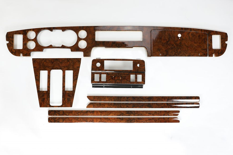 Thumbnail: Daimler Jaguar XJ6/XJ12 Series 3 Walnut Veneer Standard Equipment Wood Kit