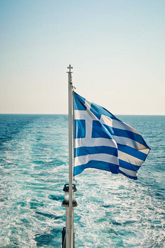 Greek flag Art Print.png