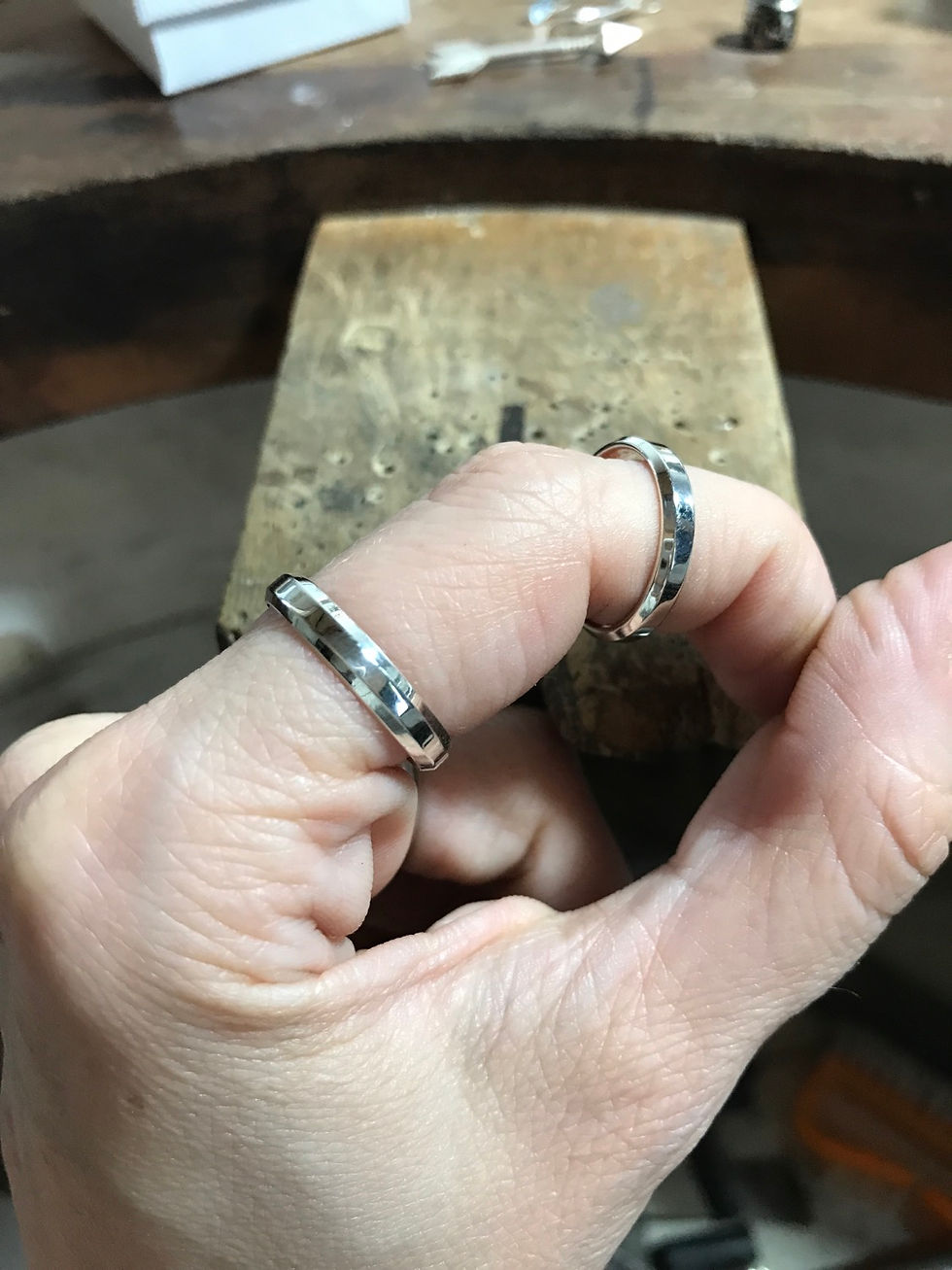 Miniatura: Anillo Biselado Plata 925