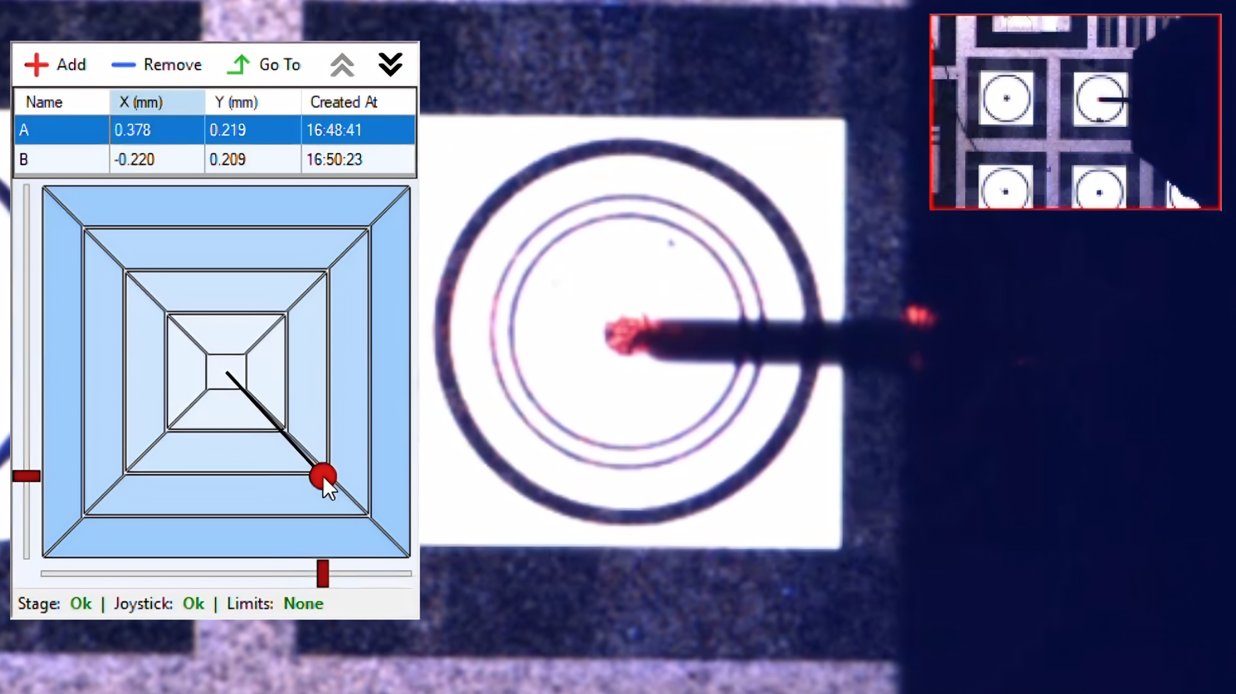 Nano-Observer II Motorized Stage Software Interface — CSInstruments
