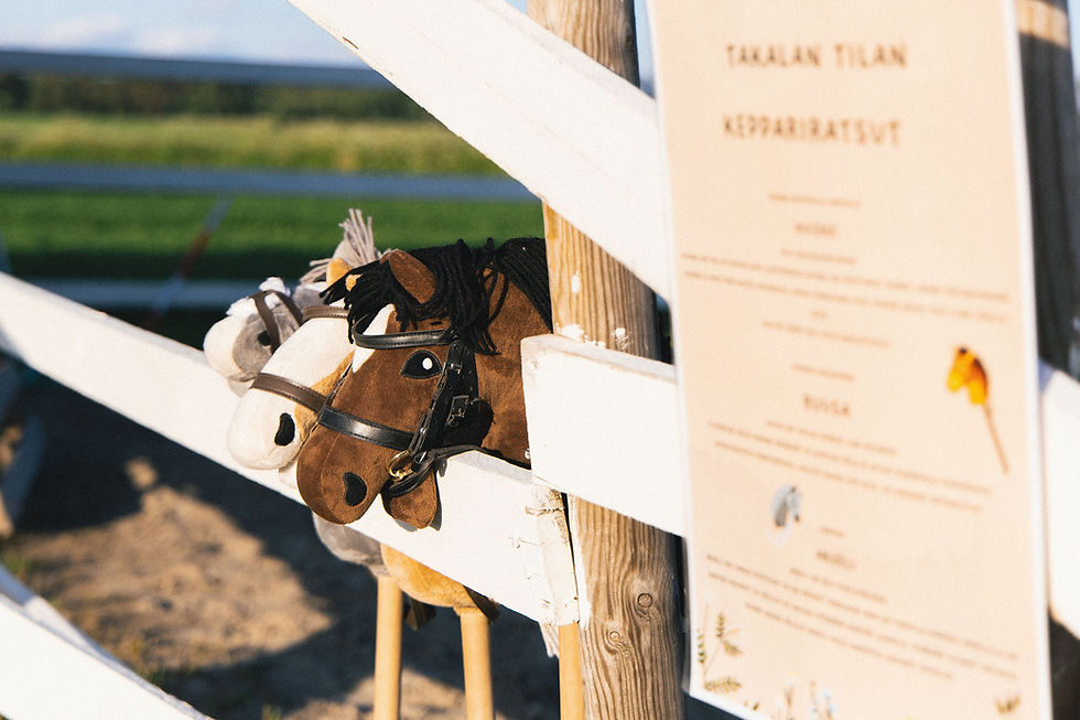 Takalan kotieläinpihalla kepparihevosille rata