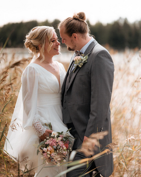 Hääpotretti, häämekko Boholasta