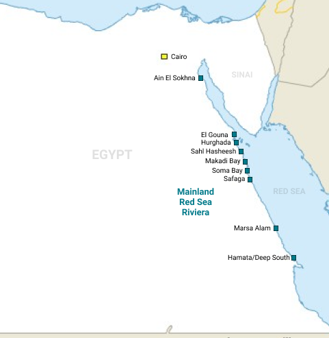Egypt Red Sea Riviera map