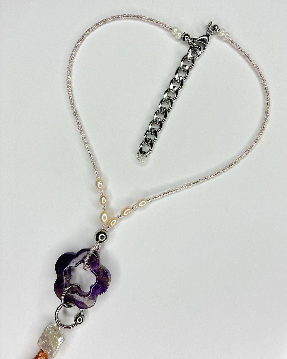 Thumbnail: Flor Amethyst choker necklace 002