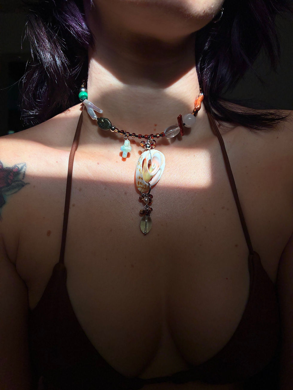 Thumbnail: Caracol Gem wire choker