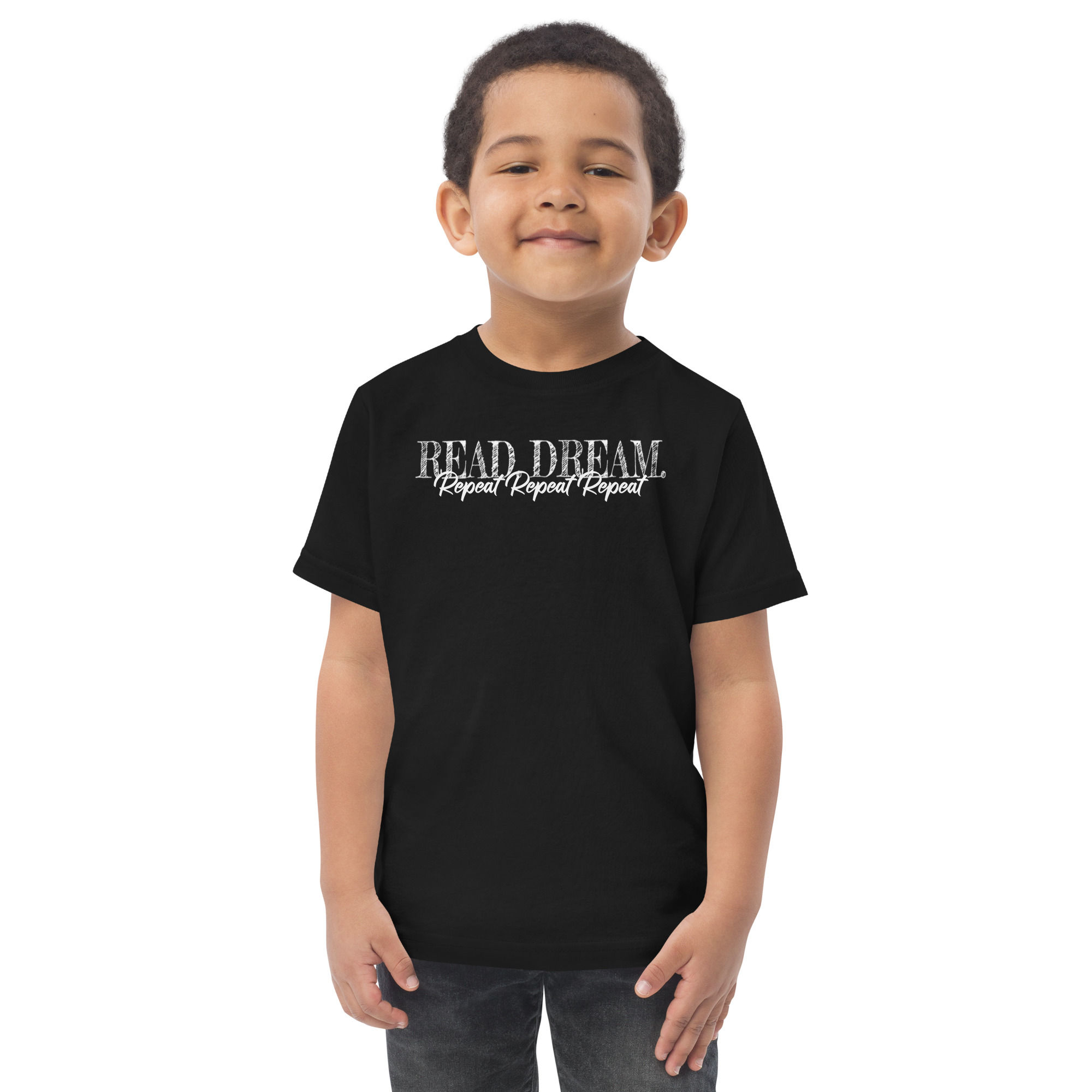 Read. Dream. Repeat. Toddler jersey t-shirt