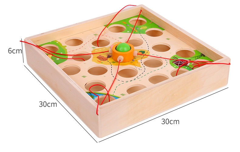 Thumbnail: Pull Ball Wooden Table Maze