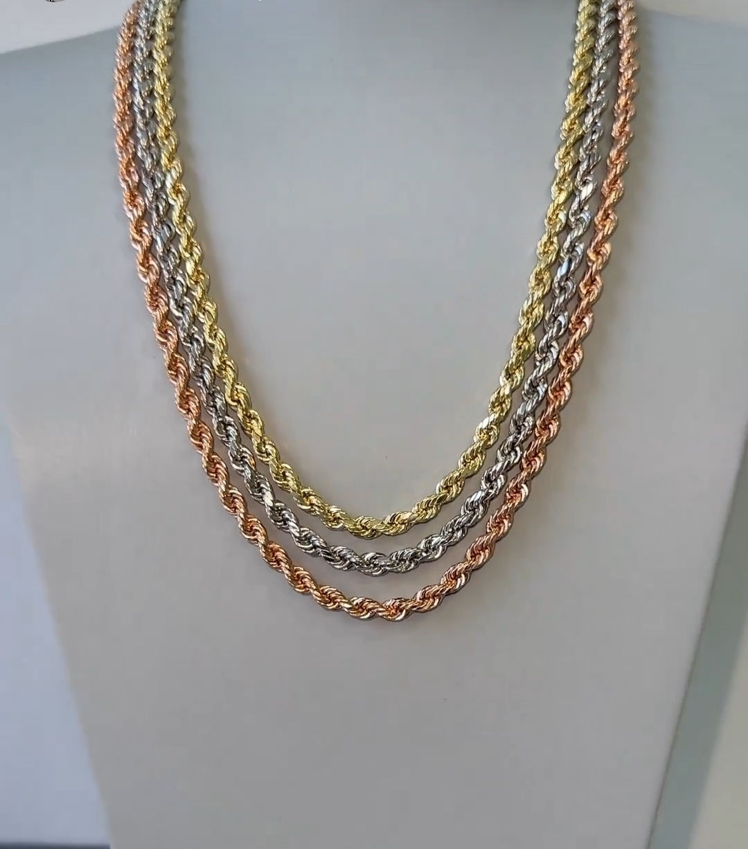 14Kt Rose Gold Rope Chain
