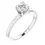 Thumbnail: 14K White 5.2 mm Round Solitaire Engagement Ring