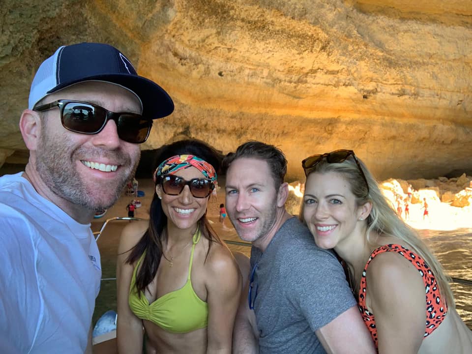Californians at play, Benagil cave tour 