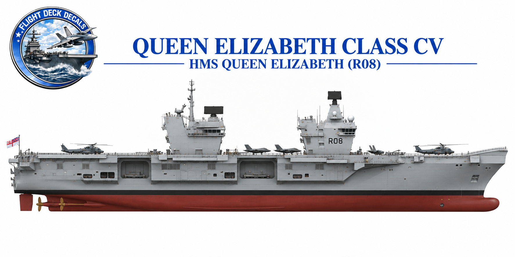 HMS Queen Elizabeth R08 Queen Elizabeth Class aircraft carrier profile reference